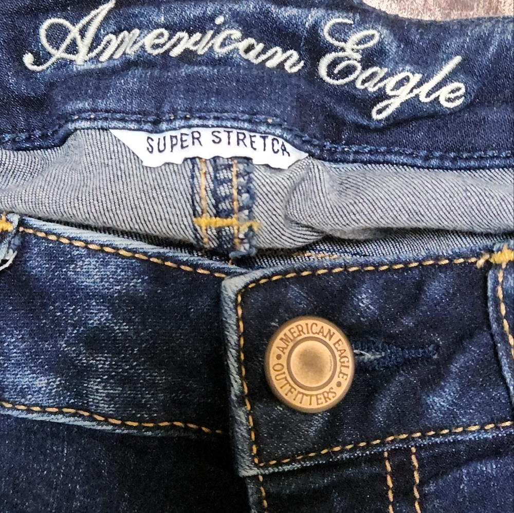 AMERICAN EAGLE super Stretch Jeggings With Side Zippers On Ankle Size 4 - Picture 10 of 11